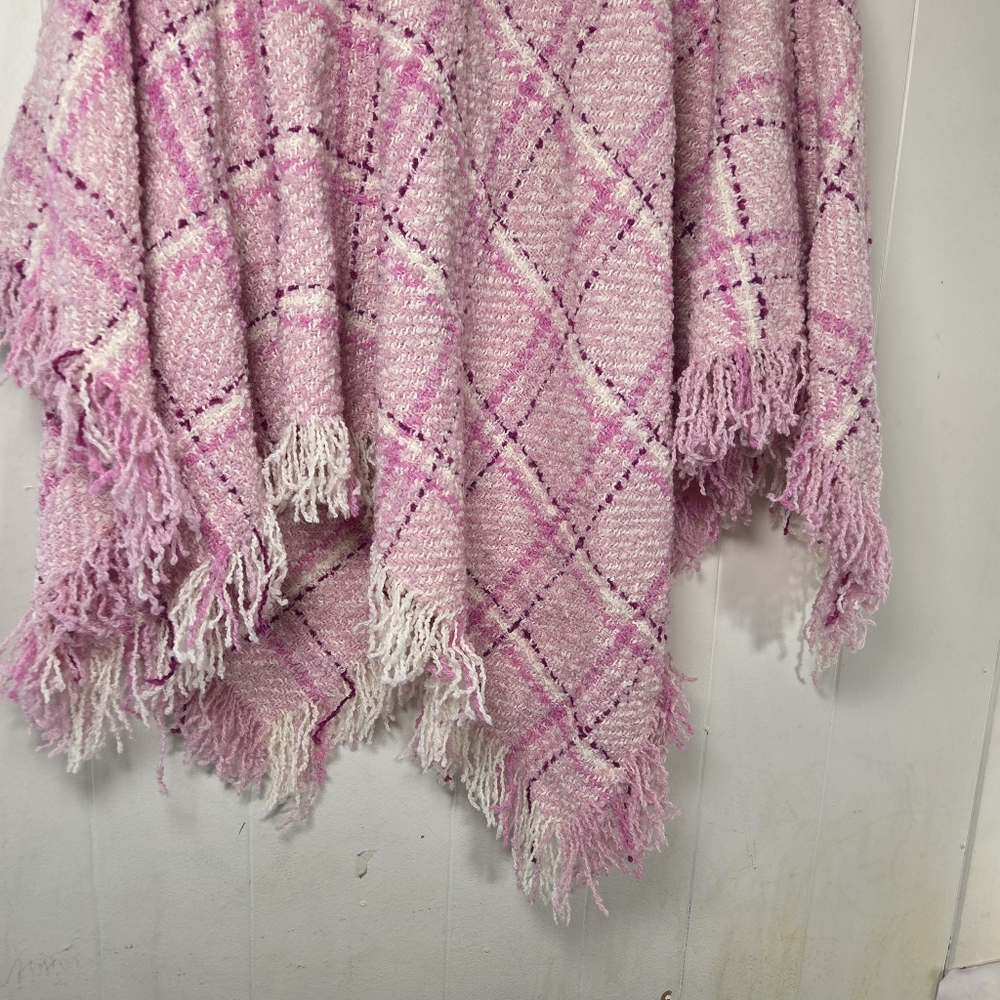 Boyne Valley Weavers Pink Wool Alpaca Shawl One Size Made In Ireland - Picture 12 of 16